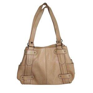 Tignanello Tan Perfect 10 Pebbled Leather Hand Bag Purse